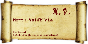 Morth Valéria névjegykártya
